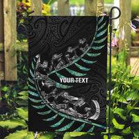 Custom New Zealand Silver Fern Rugby Garden Flag Aotearoa Kiwi Maori Pattern LT14