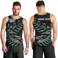 Custom New Zealand Silver Fern Rugby Men Tank Top Aotearoa Kiwi Maori Pattern