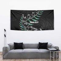 Custom New Zealand Silver Fern Rugby Tapestry Aotearoa Kiwi Maori Pattern LT14