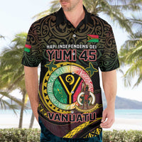 Personalised Vanuatu Hawaiian Shirt Yumi 46th Hapi Independens Dei - Black Version LT14 - Polynesian Pride