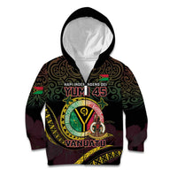 Personalised Vanuatu Kid Hoodie Yumi 45th Hapi Independens Dei - Black Version LT14
