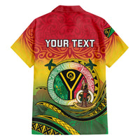 Personalised Vanuatu Family Matching Short Sleeve Bodycon Dress and Hawaiian Shirt Yumi 46th Hapi Independens Dei - Reggae Version LT14 - Polynesian Pride
