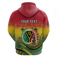 Personalised Vanuatu Hoodie Yumi 46th Hapi Independens Dei - Reggae Version LT14 - Polynesian Pride