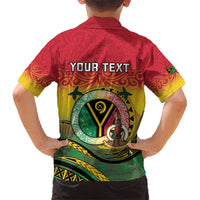 Personalised Vanuatu Kid Hawaiian Shirt Yumi 46th Hapi Independens Dei - Reggae Version LT14 - Polynesian Pride