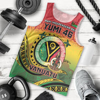 Personalised Vanuatu Men Tank Top Yumi 46th Hapi Independens Dei - Reggae Version LT14 - Polynesian Pride