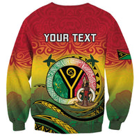Personalised Vanuatu Sweatshirt Yumi 46th Hapi Independens Dei - Reggae Version LT14 - Polynesian Pride