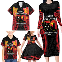 Papua New Guinea Independence Day Family Matching Long Sleeve Bodycon Dress and Hawaiian Shirt PNG Since 1975 LT14