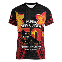 Papua New Guinea Independence Day Women V-Neck T-Shirt PNG Since 1975 LT14