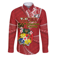 Personalised Tonga Independence Day Family Matching Mermaid Dress and Hawaiian Shirt Happy 54th Independence Anniversary Ngatu Pattern