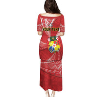 Personalised Tonga Independence Day Puletasi Happy 54th Independence Anniversary Ngatu Pattern LT14 - Polynesian Pride