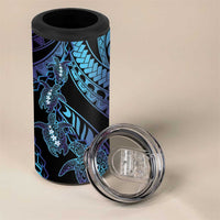 Polynesia Sea Turtle Day 4 in 1 Can Cooler Tumbler Tribal Honu Plumeria Polynesian Pattern