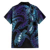 Polynesia Sea Turtle Day Family Matching Long Sleeve Bodycon Dress and Hawaiian Shirt Tribal Honu Plumeria Polynesian Pattern