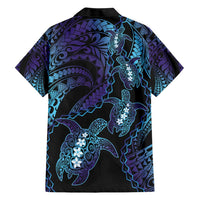 Polynesia Sea Turtle Day Hawaiian Shirt Tribal Honu Plumeria Polynesian Pattern