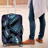 Polynesia Sea Turtle Day Luggage Cover Tribal Honu Plumeria Polynesian Pattern