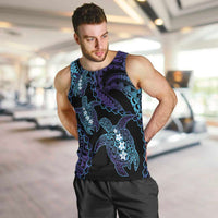 Polynesia Sea Turtle Day Men Tank Top Tribal Honu Plumeria Polynesian Pattern