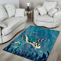 World Sea Turtle Day Polynesia Area Rug Go With The Flow