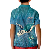 World Sea Turtle Day Polynesia Kid Polo Shirt Go With The Flow