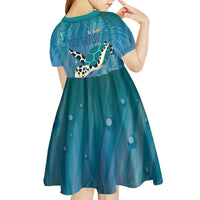 World Sea Turtle Day Polynesia Kid Short Sleeve Dress Go With The Flow