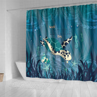 World Sea Turtle Day Polynesia Shower Curtain Go With The Flow