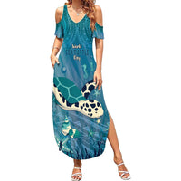 World Sea Turtle Day Polynesia Summer Maxi Dress Go With The Flow
