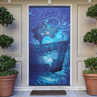 Kuri New Zealand Matariki Door Cover Aotearoa Dog Waka Maori New Year Galaxy Vibes LT14 Blue - Polynesian Pride