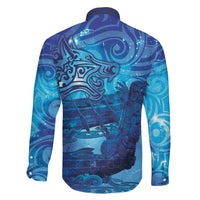 Kuri New Zealand Matariki Family Matching Off Shoulder Short Dress and Hawaiian Shirt Aotearoa Dog Waka Maori New Year Galaxy Vibes LT14 - Polynesian Pride