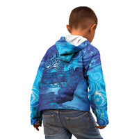 Kuri New Zealand Matariki Kid Hoodie Aotearoa Dog Waka Maori New Year Galaxy Vibes LT14 - Polynesian Pride
