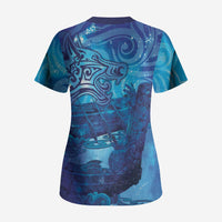 Kuri New Zealand Matariki Scrub Top Aotearoa Dog Waka Maori New Year Galaxy Vibes