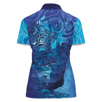 Kuri New Zealand Matariki Women Polo Shirt Aotearoa Dog Waka Maori New Year Galaxy Vibes LT14 - Polynesian Pride