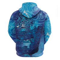 Kuri New Zealand Matariki Zip Hoodie Aotearoa Dog Waka Maori New Year Galaxy Vibes LT14 - Polynesian Pride