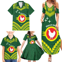 Manu'a Flag Day Family Matching Summer Maxi Dress and Hawaiian Shirt Polynesian Pattern National Color Proud LT14 - Polynesian Pride