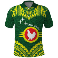 Manu'a Flag Day Polo Shirt Polynesian Pattern National Color Proud