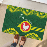Manu'a Flag Day Rubber Doormat Polynesian Pattern National Color Proud