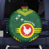 Manu'a Flag Day Spare Tire Cover Polynesian Pattern National Color Proud