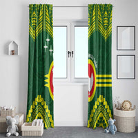 Manu'a Flag Day Window Curtain Polynesian Pattern National Color Proud