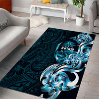 Asut Guam Chamorro Area Rug Guahan Seal Tattoo LT14 - Polynesian Pride