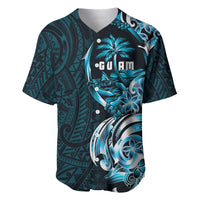 Asut Guam Chamorro Baseball Jersey Guahan Seal Tattoo LT14 Blue - Polynesian Pride