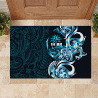 Asut Guam Chamorro Rubber Doormat Guahan Seal Tattoo LT14 Blue - Polynesian Pride