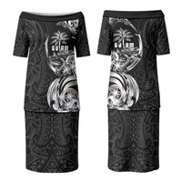 Attelong Guam Chamorro Couples Matching Puletasi and Hawaiian Shirt Guahan Seal Tattoo LT14 - Polynesian Pride