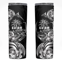 Attelong Guam Chamorro Skinny Tumbler Guahan Seal Tattoo LT14 Black - Polynesian Pride