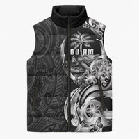 Attelong Guam Chamorro Sleeveless Puffer Jacket Guahan Seal Tattoo LT14 Unisex Black - Polynesian Pride