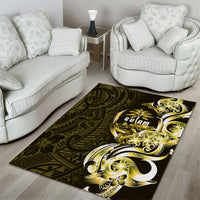 Amariyu Guam Chamorro Area Rug Guahan Seal Tattoo LT14 - Polynesian Pride