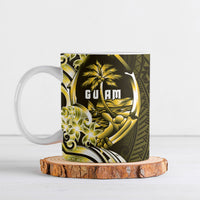Amariyu Guam Chamorro Ceramic Mug Guahan Seal Tattoo LT14 Yellow - Polynesian Pride
