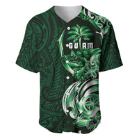 Betde Guam Chamorro Baseball Jersey Guahan Seal Tattoo LT14 Green - Polynesian Pride