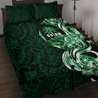 Betde Guam Chamorro Quilt Bed Set Guahan Seal Tattoo LT14 Green - Polynesian Pride