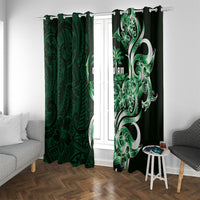 Betde Guam Chamorro Window Curtain Guahan Seal Tattoo LT14 With Grommets Green - Polynesian Pride