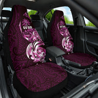 Kulot Di Rosa Guam Chamorro Car Seat Cover Guahan Seal Tattoo LT14 One Size Pink - Polynesian Pride