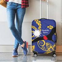 Nauru Angam Day Luggage Cover Naoero Frigate Bird Polynesian Pattern