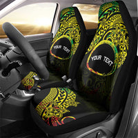 Personalised Nukuoro Atoll Car Seat Cover Polynesian Tattoo Curves Reggae Version