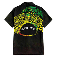 Personalised Nukuoro Atoll Hawaiian Shirt Polynesian Tattoo Curves Reggae Version